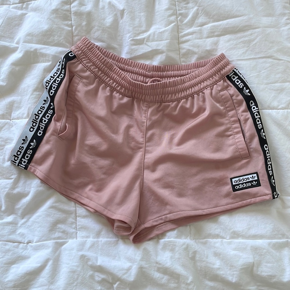 Pink adidas shorts